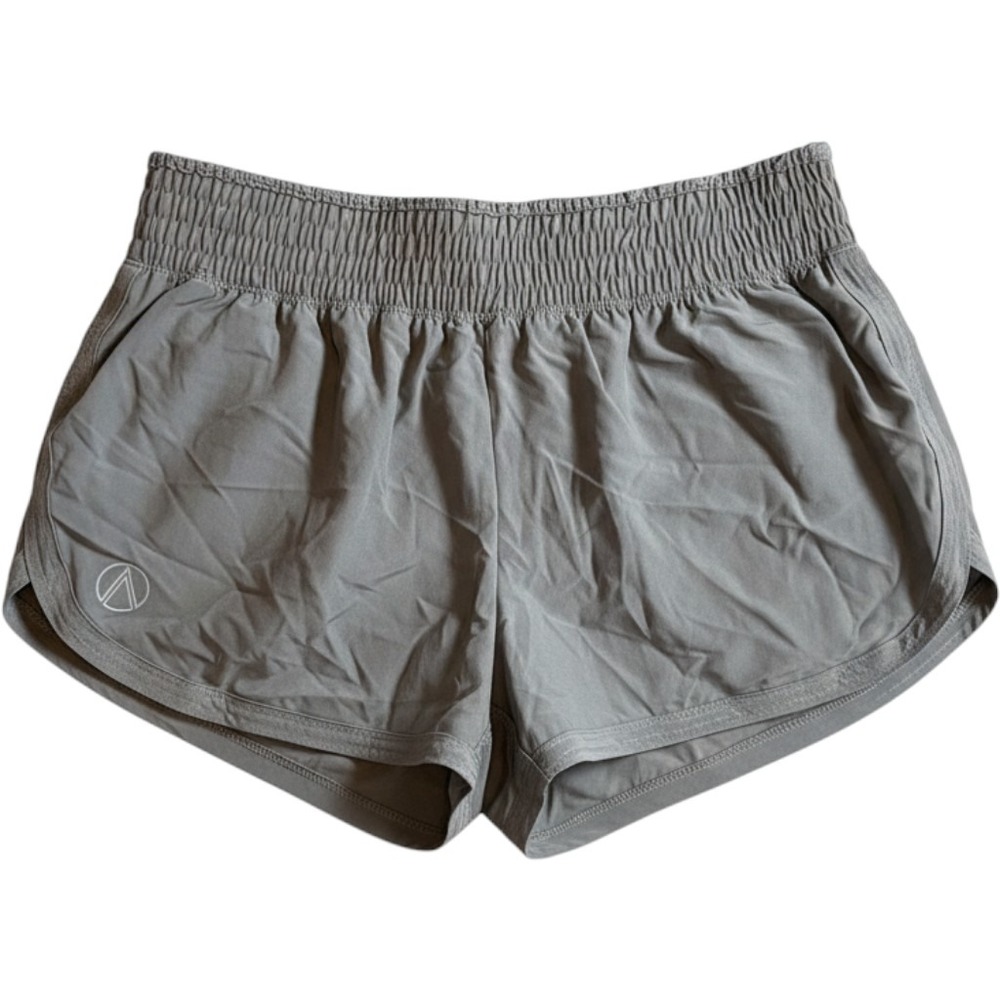 North & Crux Gray Athletic Running Shorts Smocked Waist Pockets Size M